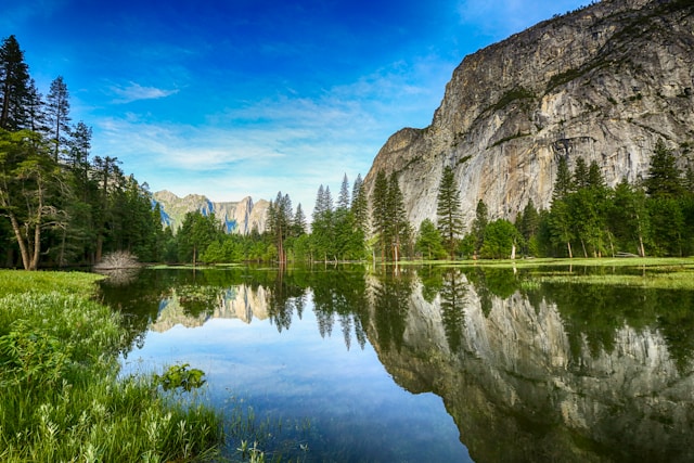 mountains and lake